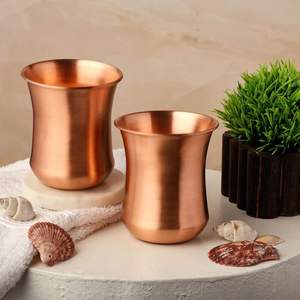 Purely <b>Copper</b> Material High Quality Home Decor <b>Table</b> Top Tumbler Best Selling New Design Tapered Shape - Product Image 3