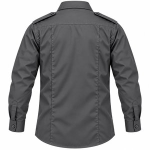 Camisa de Trabajo de Manga Larga de Alta Calidad para Guardias de Seguridad, con Botones y Bolsillo Frontal, Logotipo y Marca Personalizados - Product Image 2