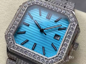 Reloj de Lujo de 41 mm, Mecánico, de Alta Calidad, con Cristal de Zafiro, Cuadrado, con Correa de Acero Inoxidable, Resistente al Agua hasta 10 Bares, con Cristales Cultivados en Laboratorio - Product Image 4