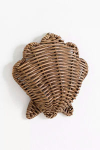 Arte náutico artesanal con conchas marinas, decoración de ratán, fibra vegetal natural para habitación infantil, diseño estético. - Product Image 1