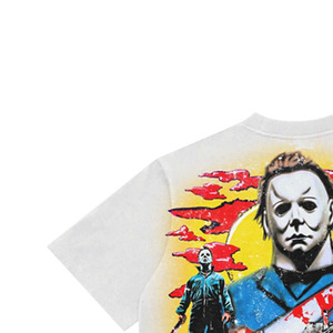 Camiseta Blanca de Michael Myers para Hombre, Camiseta de Halloween de Manga Corta con Estampado Gráfico, Cuello Redondo, Corte Regular, Diseño de Personaje en Jersey de Algodón - Product Image 4