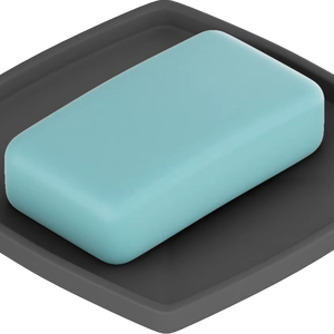 Jabonera Doble Cuadrada Grande de Vidrio con Soporte Pulido para Colgar en la Pared, Bandeja Doble para Jabón para Organización del Baño y Uso en Hoteles - Product Image 1