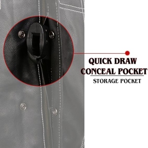 <b>Men's</b> Premium Genuine Cowhide Leather Motorcycle <b>Vest</b> Diamond Quilted Club Style Biker <b>Vest</b> with <b>White</b> Contrast Stitch - Product Image 3