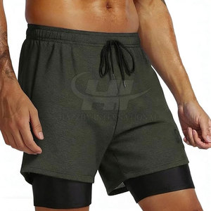 New Style Casual <b>Mid</b> Waist Solid Color High Quality Premium Men's Gym Shorts Quick Dry Spandex/Polyester Hot Selling - Product Image 2