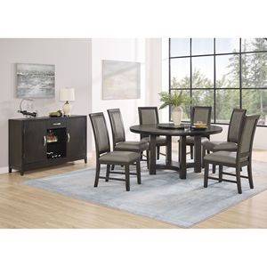 Bellissimo Set di 2 Sedie da Pranzo Imbottite Marroni in Stile Transizionale, Mobili in Legno con Cuscino per Schienale - Product Image 6