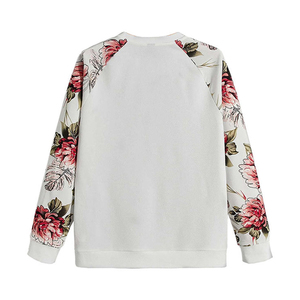 <b>Men's</b> <b>Floral</b> Print Long Sleeve Raglan <b>T</b>-<b>Shirt</b> O-Neck Casual Graphic Tee - Product Image 3
