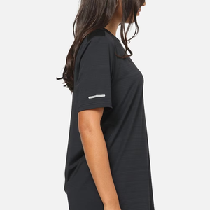 Camiseta de algodón suave para mujer al por mayor, con logo personalizado, transpirable, informal, para mujer - Product Image 5