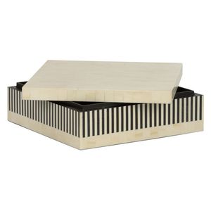 Boîte à bijoux artisanale de haute qualité en os incrusté, design oriental, forme carrée, os naturel, boîtes de rangement décoratives colorées - Product Image 5