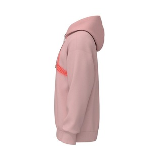 <b>Pink</b> Hooded <b>Sweatshirt</b> Unisex Regular Fit Cotton French Terry Casual Winter Streetwear Front Logo - Product Image 2