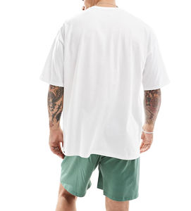 Ensemble décontracté pour homme, tendance, 2 pièces, chemise et short, coupe classique, uni, 100% coton respirant, écologique, tenues de sport - Product Image 3