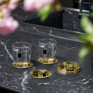 Designer <b>Gold</b> Finished Metal <b>Coasters</b> Perfect For Home Bar Coffee Table And Special Occasions Table Use Handcrafted From India - Product Image 6