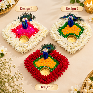 Trendy Designer Pompom Handmade Scented Candles Holder Rangoli Peacock Designer Candle Holders for Home, Wedding , Christmas - Product Image 6