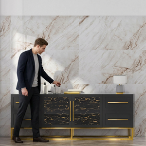 Vente en gros de carreaux de sol en porcelaine blanche brillante Lasa Volakas 800x1600mm 10mm d'épaisseur pour piscine - Product Image 6