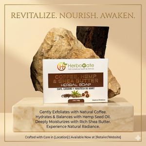 Premium Coffee Hemp and Shea Butter <b>Soap</b> for Smooth Healthy Skin and Gentle Cleansing Care Daily Coffee Hemp and Shea Butter - Product Image 1