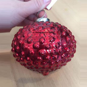 Nouveauté - Ornements de Noël en métal texturé martelé en forme de cœur, boîte de décorations pour arbre de Noël, Père Noël, prix de gros - Product Image 5