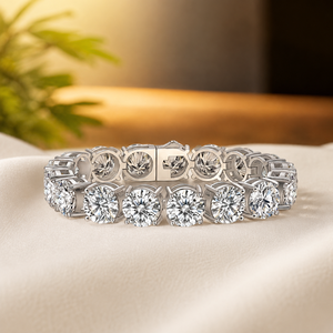 VVS1 Moissanite with GRA Certificated Wedding Tennis <b>Bracelets</b> Round Brilliant Cut 925 Sterling <b>Silver</b> Unisex <b>Bracelets</b> - Product Image 1