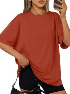 Camiseta Holgada de Manga Corta con Cuello Redondo para Mujer, 100% Algodón Jersey, Transpirable, para Todas las Temporadas - Product Image 5