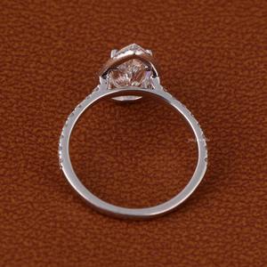 แหวนแต่งงานเพชรคุณภาพสูงทรงลูกแพร์ประดับเพชรแบบฮาโล ทอง 14K ดีไซน์คลาสสิค ฝังเพชรแบบพาเว่ สำหรับผู้หญิง ลดราคาพิเศษ - Product Image 4