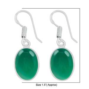 Pendientes de Plata de Ley con Incrustaciones de Ónix Verde, Diseño Indio, Elegantes y Modernos, de Alta Calidad para Mujer - Product Image 2