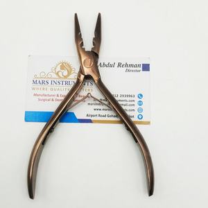 Alicates para Extensiones de Cabello de Acero Inoxidable con 2 Orificios, Color Oro Rosa, Sostenibles, para Uso Capilar - Product Image 1