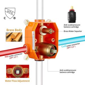 Set di Accessori per Bagno, Sistema Doccia a Parete con Soffione a Pioggia da 10 Pollici e Doccetta, Finitura Cromata - Product Image 6