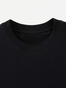 เสื้อยืดโอเวอร์ไซส์ผ้าฝ้ายถัก 100% พิมพ์โลโก้ตามสั่ง สไตล์ลำลอง ทรงปกติ แฟชั่นสตรีทแวร์ - Product Image 2