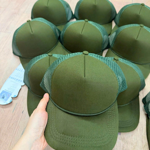 Gorra trucker de malla con visera curva y logo personalizado estampado, para hombre y mujer, de Vietnam, al por mayor - Product Image 4