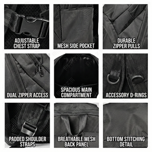 Sac de sport imperméable personnalisé avec logo 2025, sac de voyage week-end, sac de sport fitness, sac à dos de sport avec compartiment à chaussures - Product Image 2