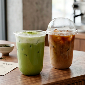 QUANG QUAN Disposable Eco-Friendly PP Single Wall 95mm Diameter Beverage <b>Cup</b> for Coffee Smoothie Juice & Boba Tea - Product Image 1