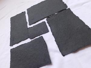 Tarjetas de Papel con Bordes Decorativos Impresas con UV, Hechas a Medida, en Tonos Azules, Estilo Ángel Plegado, para Papelería de Boda - Product Image 6