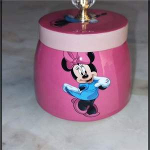 Pot à fruits secs et collations en métal Minnie Mouse de qualité supérieure, boîte de cuisine rose de luxe avec bouton en verre, cadeau d'anniversaire pour enfants, décoration de la maison - Product Image 1