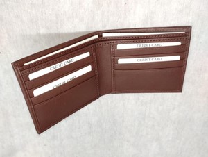 Portefeuilles en cuir pour homme, design élégant, protection RFID, porte-cartes d'identité, portefeuille fin, logos personnalisés, motif tissé, simple, classique, pliage en deux - Product Image 2