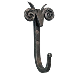 ตะขอแขวนหมวกและเสื้อผ้ารูปหัวช้างเหล็กหล่อขายส่งจากโรงงาน ตะขอแขวนผนังตกแต่งรูปสัตว์สีดำโบราณ - Product Image 6