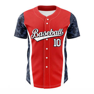 Custom <b>Baseball</b> Jersey Button Up Athletic Sports Shirt Lightweight Polyester Breathable Team Uniform - Product Image 6