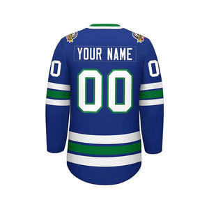 Maillots de hockey sublimés de haute qualité OEM, design personnalisé, logo brodé, uniformes de hockey, maillot de style hockey sur glace réversible - Product Image 2
