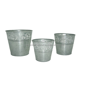 Juego de diseño de macetas de Metal de 2 piezas con mango de madera para restaurante, jardín, accesorios decorativos para macetas florales - Product Image 3