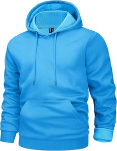 เสื้อสเวตเตอร์ถักมีฮู้ดสำหรับผู้ชาย ผ้าฝ้าย 100% สีพื้น ดีไซน์กระเป๋าเสื้อ สวมใส่สบายในฤดูหนาว ทรงปกติ สีแดงเลือดหมู - Product Image 4