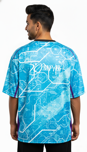 Camiseta Sublimada Extra Grande para Hombre, Corte Regular, Estilo Urbano, Informal, de Poliéster/Algodón, Antiarrugas y Transpirable - Product Image 4