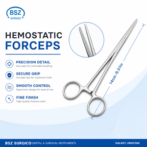 Pinces hémostatiques professionnelles toutes tailles ensemble de pinces artérielles droites et incurvées en acier inoxydable pour la chirurgie générale - Product Image 5