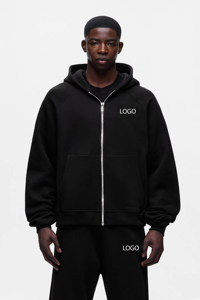 Ensemble survêtement unisexe en molleton de coton 400 GSM imprimé, coupe oversize, respirant, avec logo personnalisé, idéal pour l'automne et l'hiver - Product Image 4