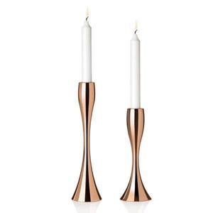 Porte-bougies en argent, design conique, pour la décoration de la maison, présentation sur table, support décoratif pour bougies, ensembles cadeaux - Product Image 2