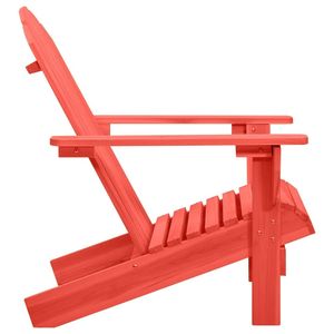 Sedia Adirondack in legno massello di abete per Patio di colore rosso - Product Image 3