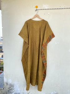 Fait à la main Vintage vert 100% soie Sari caftan pour femmes taille libre nouveau Vintage recyclé lisse pour la vie quotidienne été automne printemps - Product Image 3