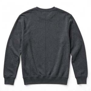 Sweat-shirt à col rond en molleton épais, imprimé graphique montagne vintage, coupe oversize, gris chiné foncé, style streetwear, unisexe - Product Image 2