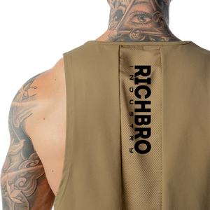 Camiseta sin mangas de verano para hombre, chaleco muscular informal con decoración de agujeros, malla transpirable para transferencia de humedad para ropa de gimnasio - Product Image 3