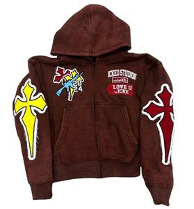 <b>Orange</b> Zip up Hoodie Manufacturers Low Moq Price Custom Distressed Hoodie 100% Cotton Zip Us <b>Men's</b> Thermal Zipper hoodies - Product Image 3