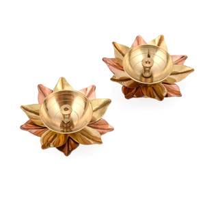 Lampe Diya en laiton Forme Lotus - Product Image 4