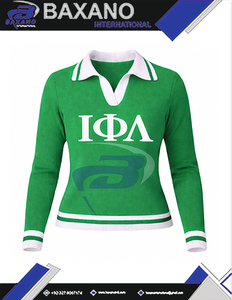 Suéter de punto verde informal para mujer de Iota Phi Lambda Sorority con estampado de letras IPL, suéter con letras en la parte superior, personalizado con cualquier logotipo - Product Image 4