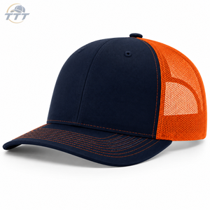 Gorra Trucker Personalizada al por Mayor de 6 Paneles Marrón y Blanca con Malla Transpirable y Cierre Ajustable - Fabricada en Vietnam - Product Image 1