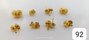 Aros Clásicos de Oro Sólido de 22K para Mujer, Oro Amarillo Pulido, Joyería Bali, Elegantes para Uso Diario, Adornos Bali de Oro - Product Image 3